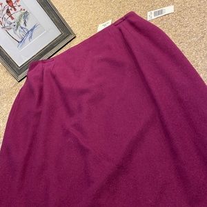 NWT Savannah Plum Purple Wool Skirt With Flaws 16 Petite
